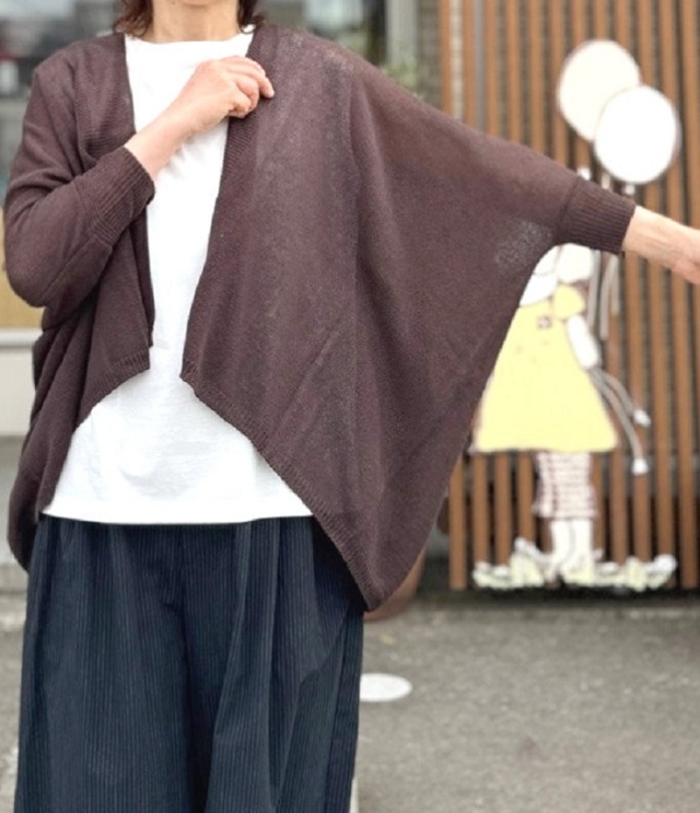 mao made　今年もコレ！  涼涼 カーディガン（ブラウン）621114