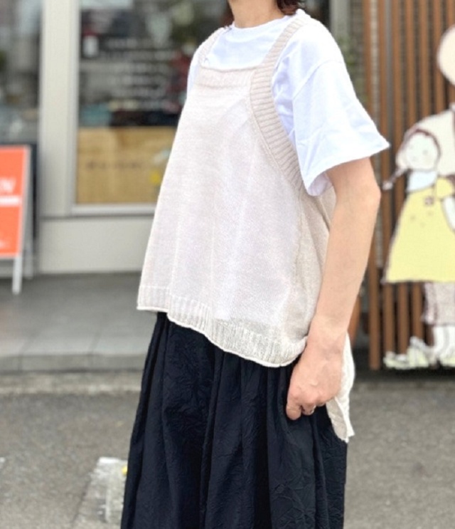 mao made　今年もコレ！  涼涼 タンク 変形 ジレ（オフグレー）621112