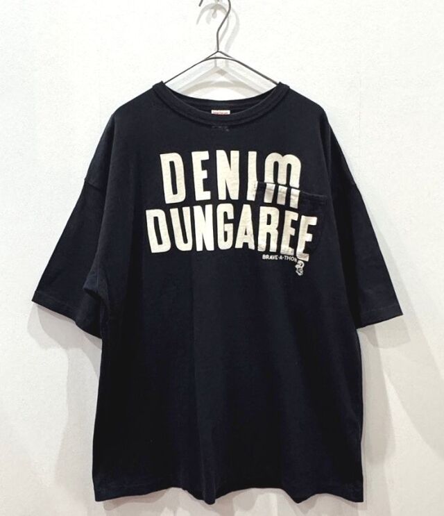 DENIM DUNGAREE　天竺 DENOVY DUNGAREE TEE　ブラック（メンズ）　22520446