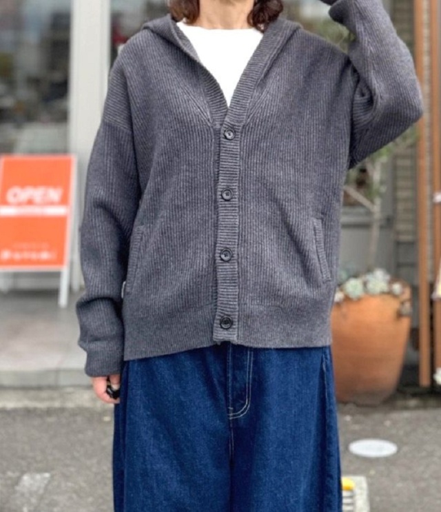 WYTE　Velvet-Touch Ribbed Σ LINE Hooded CD （グレー）12-30120