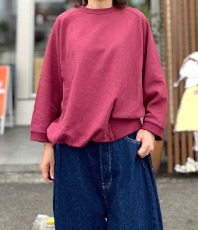 ESTROISLOSE　セントラル裏毛 トレープ プルオーバー（ワインレッド）EC26305