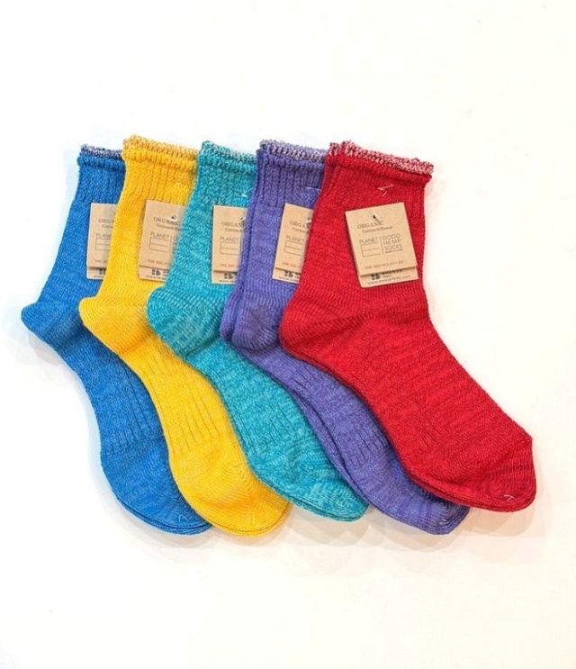 Planet-e Socks　ダブルマウス ビビッド オーガニック ソックス（Women）20585