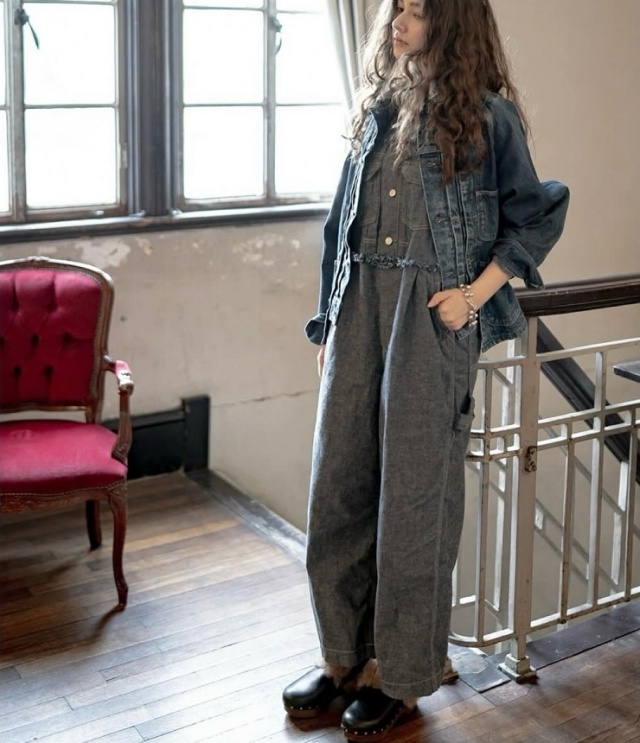 MARET　CLダンガリージャンプスーツ（ネイビー）　M236S61