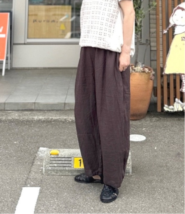 ESTROISLOSE　ラミーキャンバス パンツ（ブラウン）EB26203