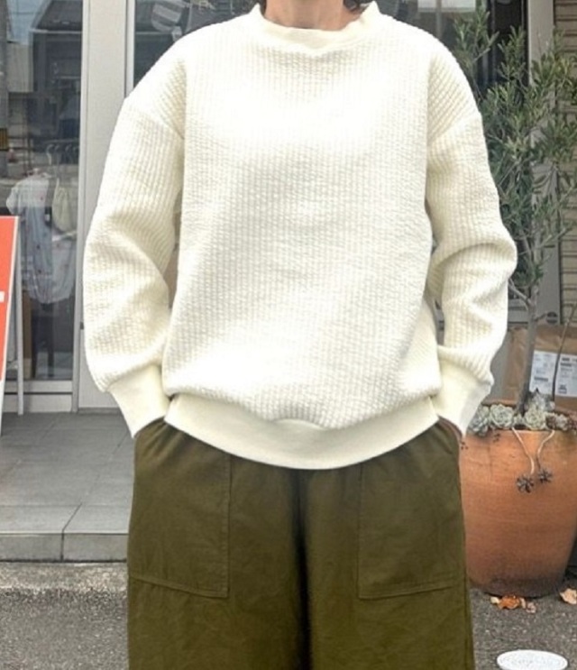 prit コールキルト クルーネック プルオーバー（オフ）