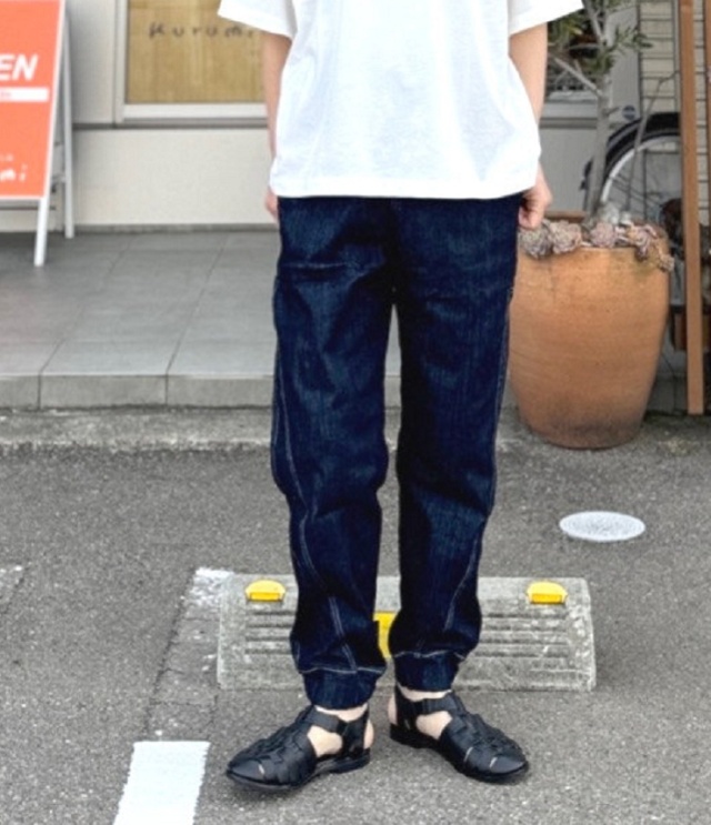 OFFICIAL TEAM　カットデニム スイッチング ジョガーパンツ　ネイビー（アダルト） 1126129M　#NEEDLE WORKS_OFFICIAL TEAM_NEWO