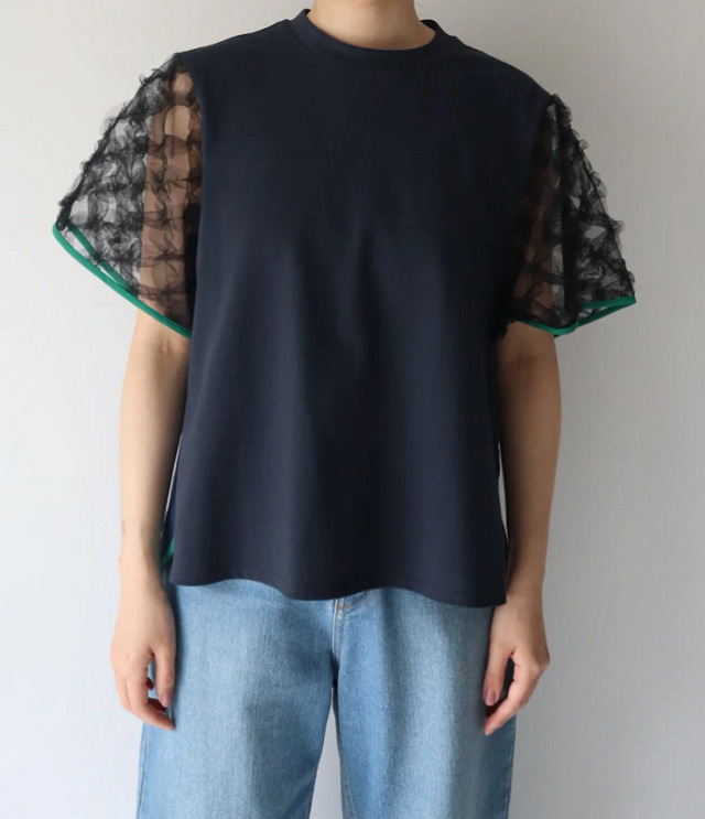【30%OFF】Kittle.　シアースリーブＴシャツ（ネイビー） K251-62256