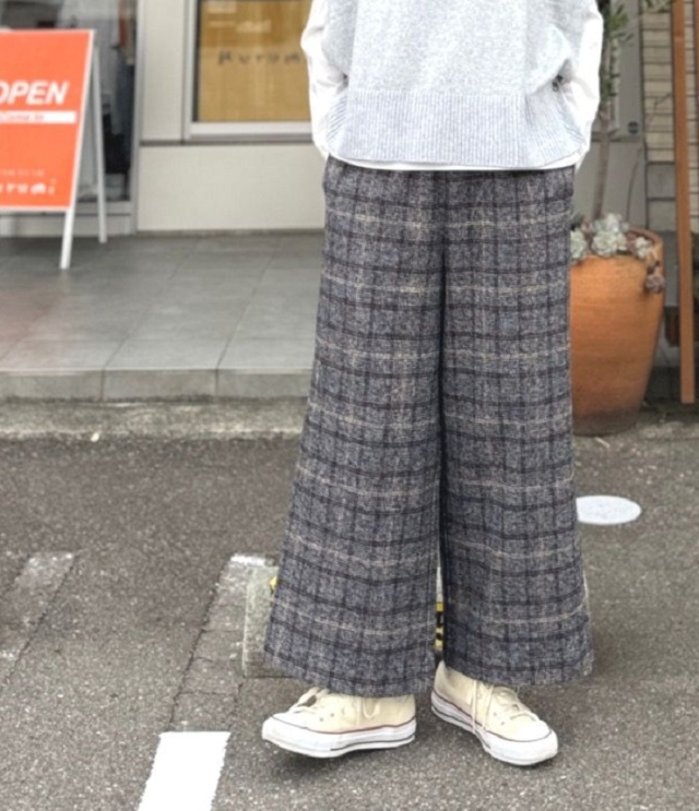 mao made いつもの CHECK CHECK CHECK パンツ(ネイビー系)641318