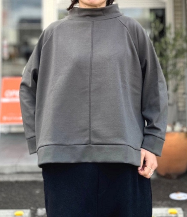 【20%OFF】Sabbatum　マスタリーコットン ダブルエアー OF ラグラン ワイド プルオーバー（チャコール） SA-36220