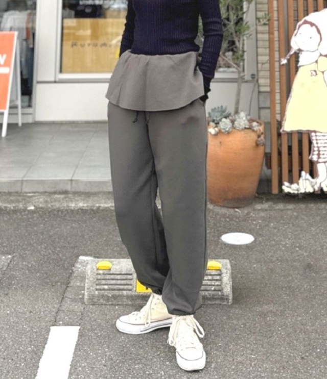 euphoric Layered Pants レイヤードパンツ(チャコール) EU-CT6310