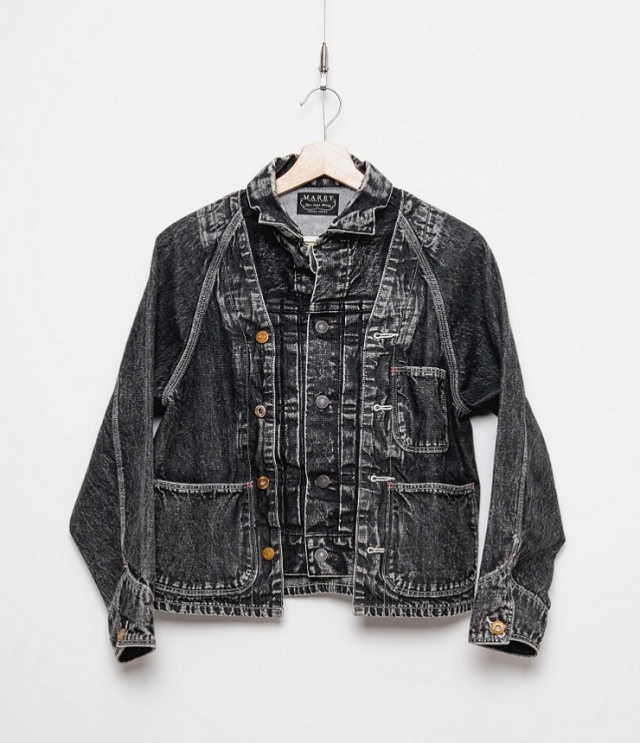 MARET　ブラックデニム ドッキングジャケット　M25A25