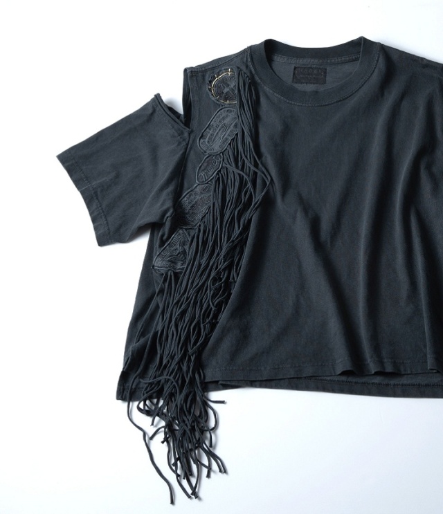 【20%OFF】MARET　天竺 ワッペン ワンショル  TEE（ブラック）  M25S76