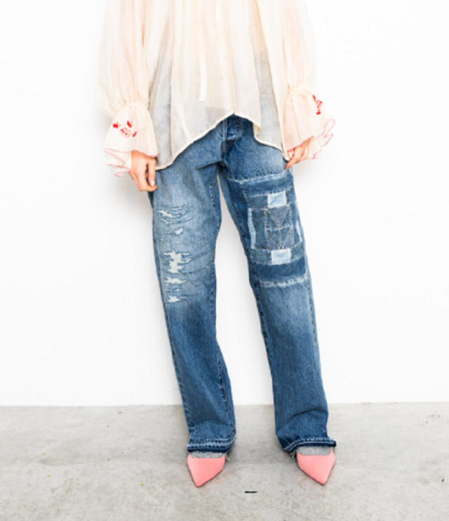 MARET　セルビッチデニム キルト リメイク 5P パンツ　 M25A44