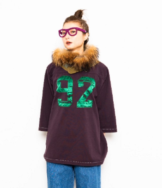 MARET　度詰め天竺 ボロリング ロンT（ブラウン）　 M25A76