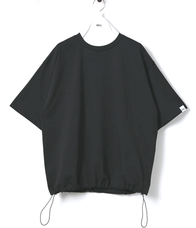 M53.　TWIST DRAW CORD T-SHIRT ツイストドローコードTシャツ（ブラック）ユニセックス　MC-124
