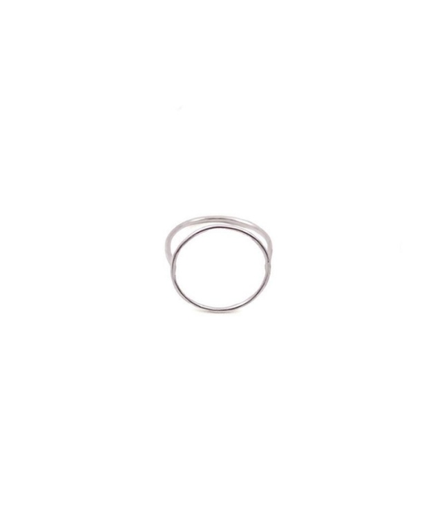 maitri　Ring フラット リング 丸 図形（シルバー）