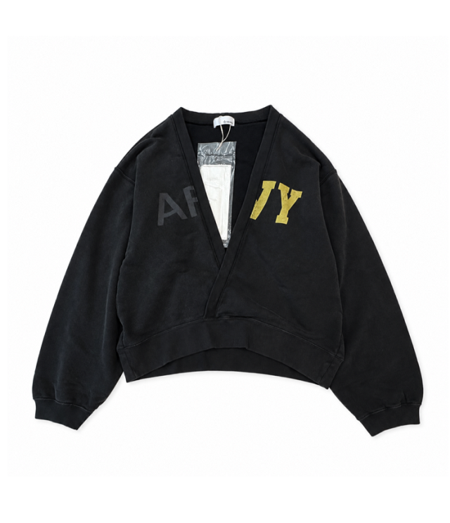 CLOTH ACROSS　CUT OPNE SWEAT カット オープン スウェット（ブラック） CA26F18