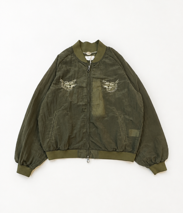CLOTH ACROSS　SHEER SOUVENIRS BLOUSON シアー スーベニア ブルゾン（オリーブ） CA26S08   #秋のアウター