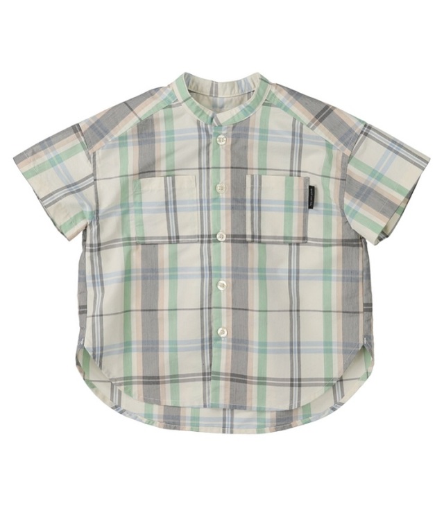 【50%OFF】quoti use fith　T/Cタイプライター 5分袖 オーバーシャツ　クレイジー（90センチ）