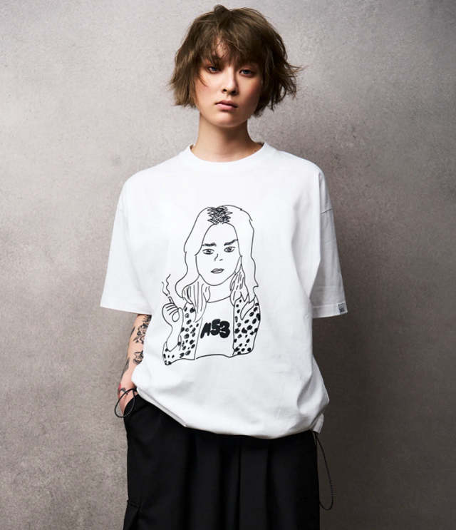 M53.　KATE T-SHIRT  ケイトTシャツ（ホワイト）ユニセックス　MC-108K
