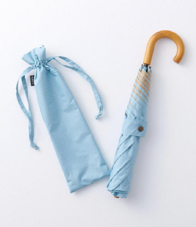 392plusm　UV parasol / 折りたたみ傘 check middle mini チェックミドルミニ　ミント（50センチ）#UV対策