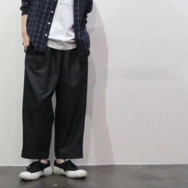 vent blanc COOL MAX DENIM ラップ フェイク コクーンパンツ(インディゴ)VBP261486