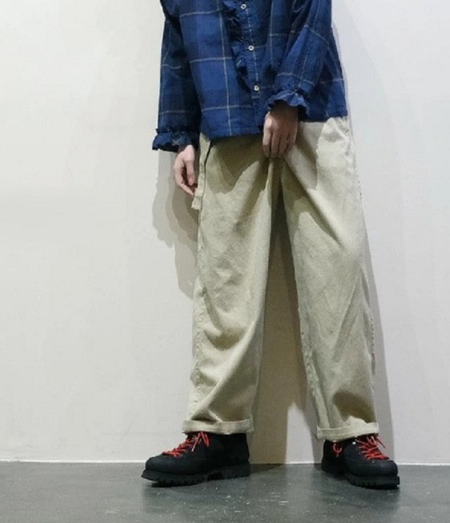 vent blanc　コットンレーヨン ツイル ラップ パンツ（ベージュ）VBP263526