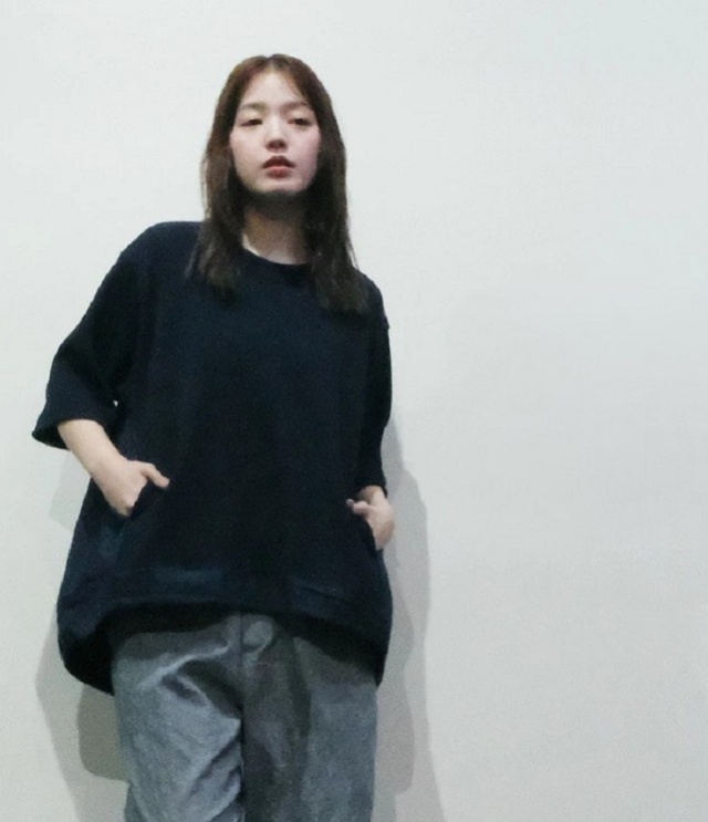 vent blanc 18/1ワッフル×ブロード コンビデザイン プルオーバー(ネイビー)VC261836