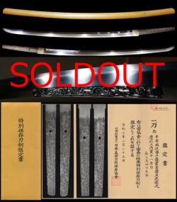 初代月山貞一門人悪鬼滅殺と龍図額彫在銘『平安城堀井龍雲斉源貞光造之』『慶應二丙寅十一月日』特別保存刀剣