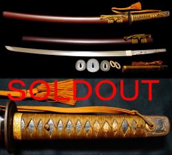 在銘『謹作高山刀刀匠石原正直研氏伊藤六助』軍刀拵え入り