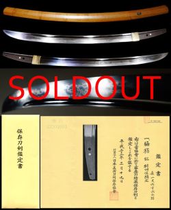 相州上工良業物希少な初代在銘『相州住綱廣』迫力の皆焼超傑作保存刀剣鑑定書