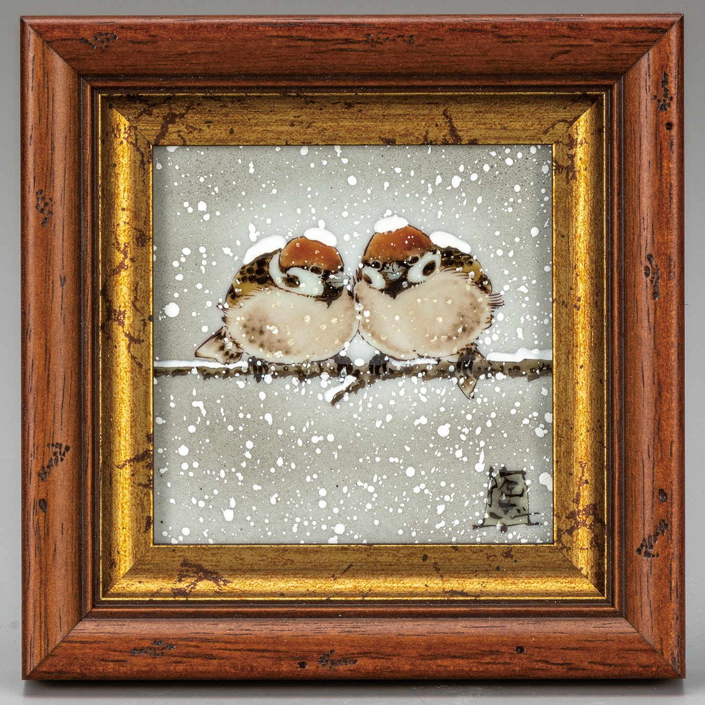 九谷焼 陶額 雪二雀図 [ 中村陶志人 ]