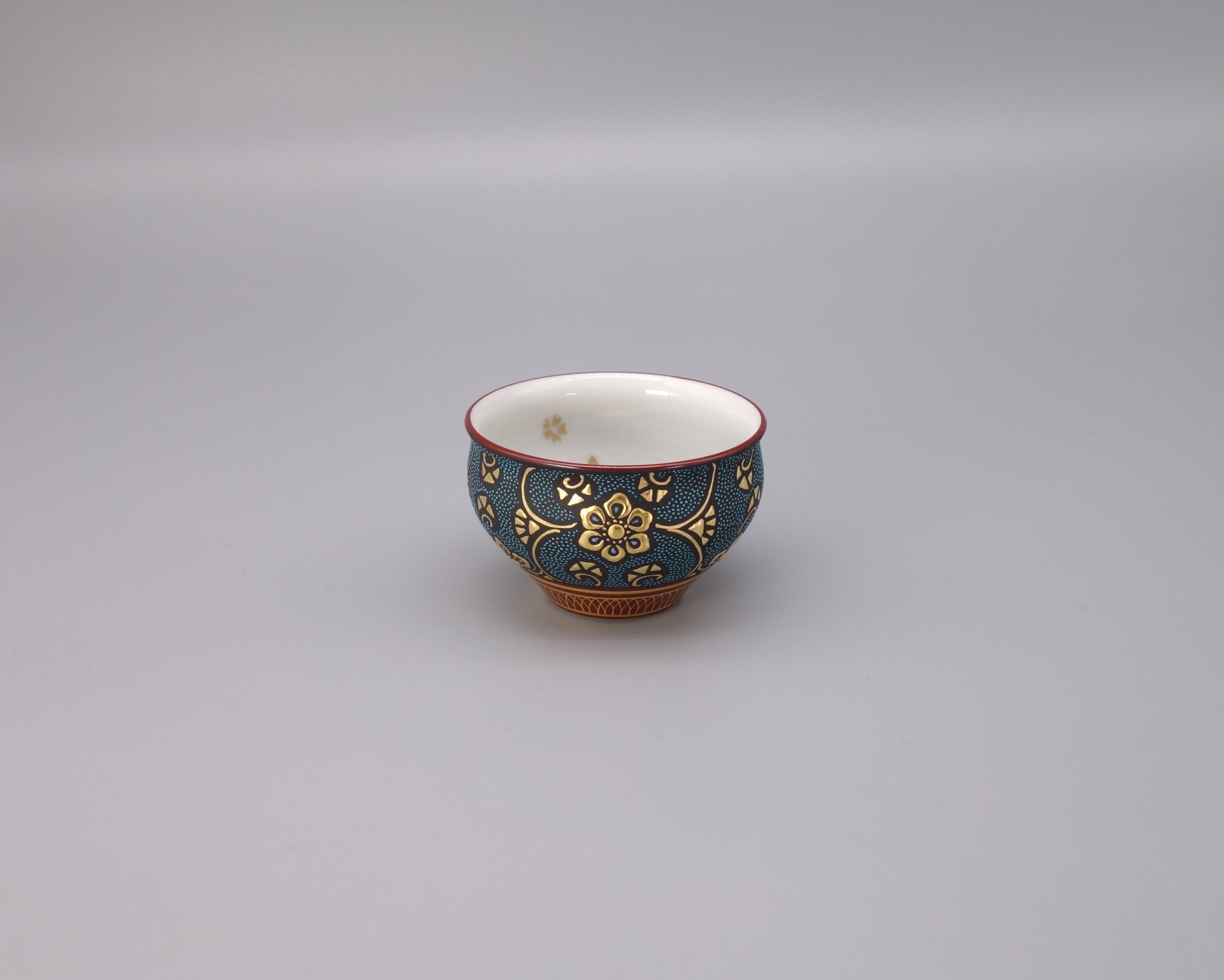 九谷焼酒盃　仲田錦玉