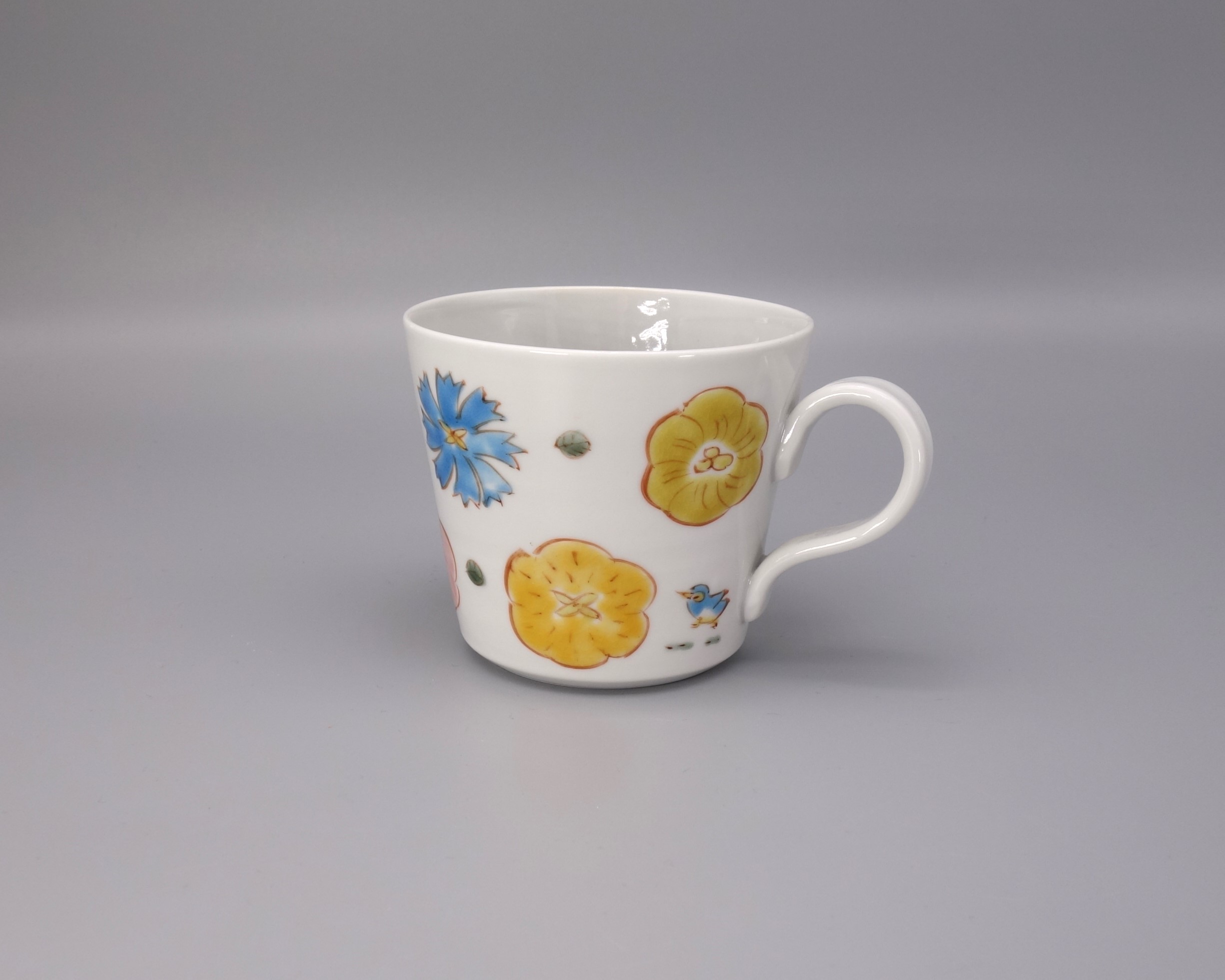 マグカップ　花に小鳥　[ 川合孝知 ] 9-977