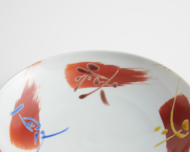 5枚皿揃（4.8号） 春夏秋冬 [ 万平窯 ]