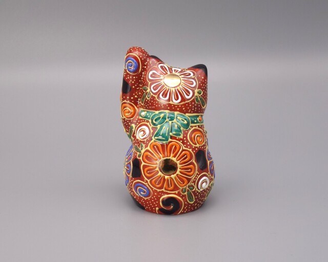 九谷焼 3.2号招猫 盛（左手上げ）