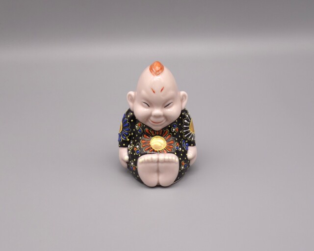 九谷焼 4号ビリケン 吉田屋風