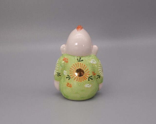 九谷焼 4号ビリケン ヒワ盛