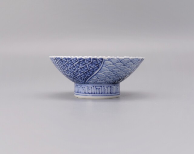 酒盃 染付祥瑞芙蓉文 [ 妙泉陶房 山本長左 ]