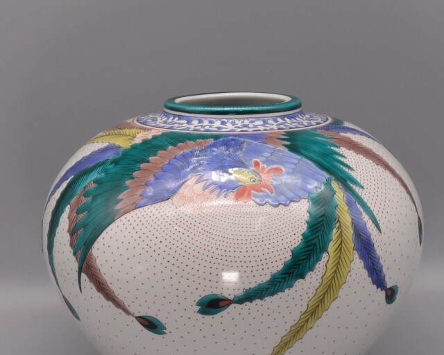 九谷焼花瓶　福田良則