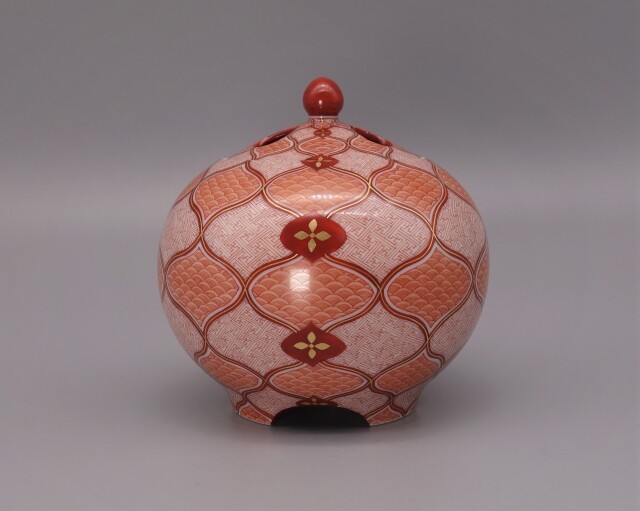 美品❣️  九谷焼  香炉    未使用品 九谷焼香炉 九谷五彩鳳凰文 作家一点物香炉 香炉（4.5号） 鳳凰