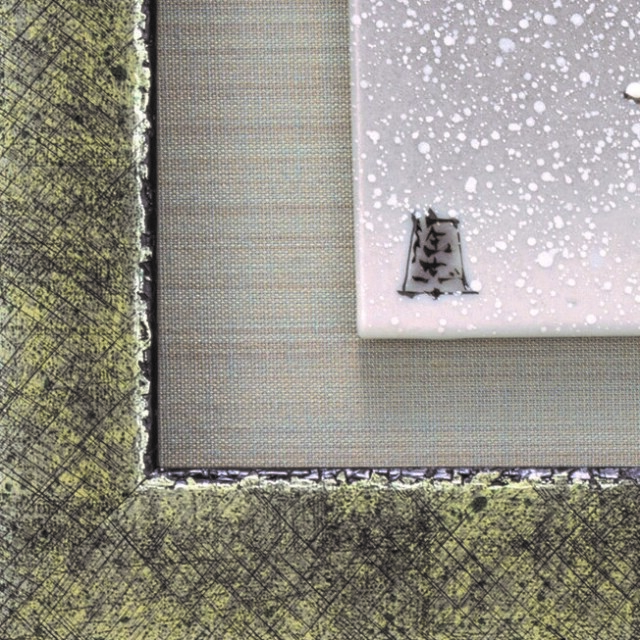 九谷焼 陶額 雪二雀（横） [ 中村陶志人 ]