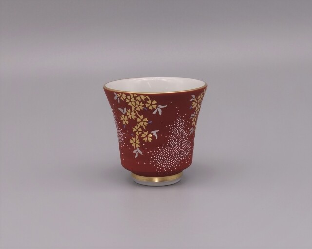 九谷焼酒盃　仲田錦玉