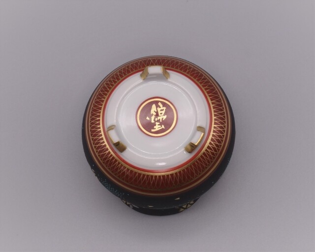 九谷焼香炉　仲田錦玉