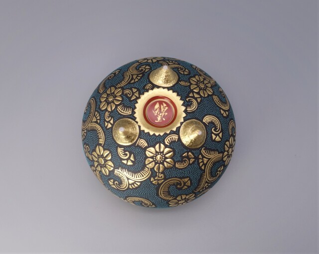 九谷焼香炉　仲田錦玉