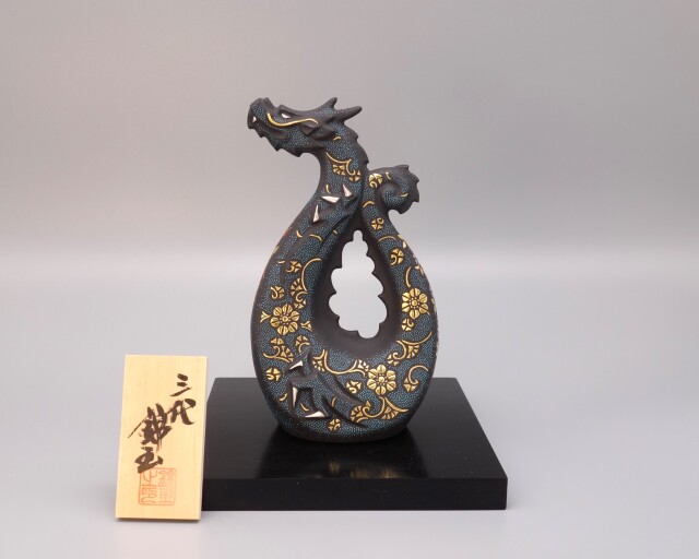 九谷焼 古九谷 染付 神獣文 鉢 時代箱付 V R7217