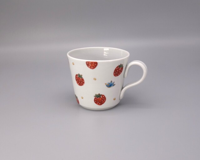 マグカップ　いちごに小鳥　[ 川合孝知 ] 9-976