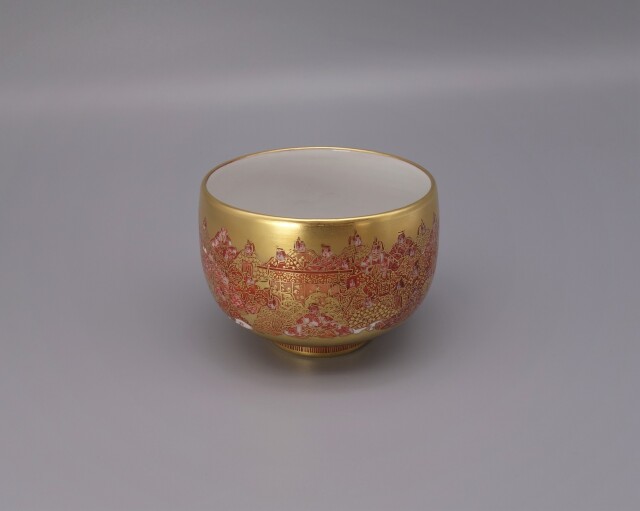 蓋付碗 百人一首（赤） [ 中田錦峰 ]