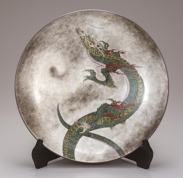 九谷焼 伝統工芸士 中村陶志人作 色絵 花雀文瓶 箱蓋無し C