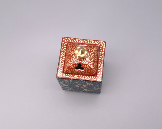 香炉（角） 本金青粒 [ 大志窯 ]
